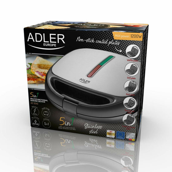 Machine à sandwich Adler AD 3040 Noir Gris 1200 W