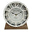 Horloge de table Versa Blanc Bois MDF (20 x 20 x 6 cm) (Ø 20 cm)