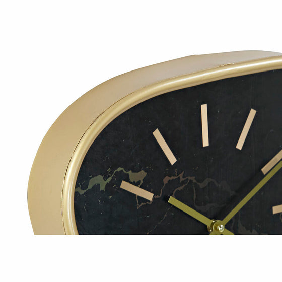 Horloge Murale DKD Home Decor 8424001803453 40 x 6 x 38 cm Verre Noir Doré Métal Bois MDF (2 Unités)
