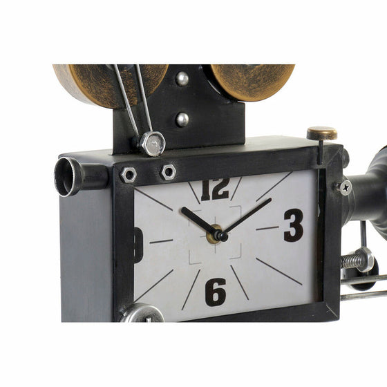 Horloge de table DKD Home Decor Noir Verre Fer Bois MDF (33 x 16 x 45 cm)