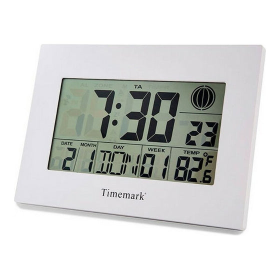 Horloge Murale avec Thermomètre Timemark Blanc (24 x 17 x 2 cm)